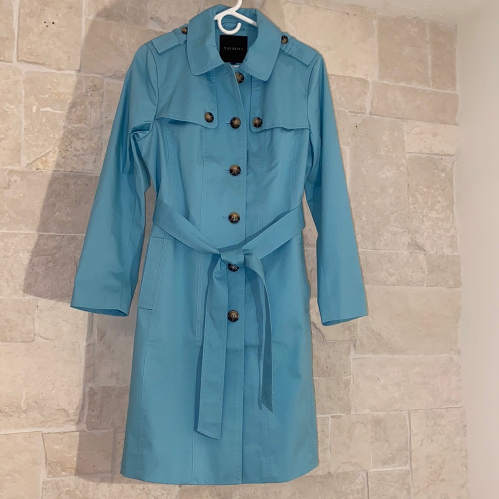 Talbots Blue Trench NWT—Medium